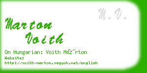 marton voith business card